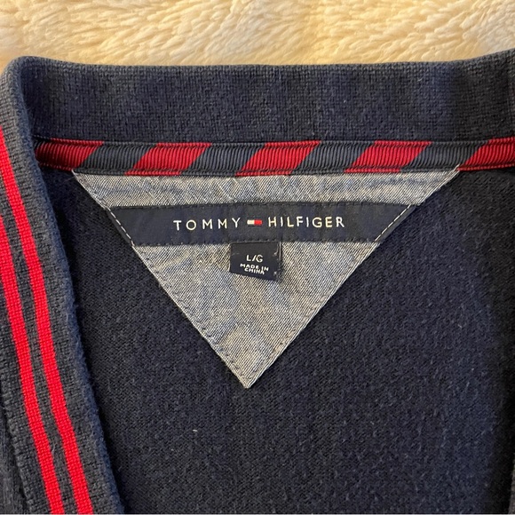 Tommy Hilfiger knit button-up cardigan sweater - men’s large - Picture 3 of 6